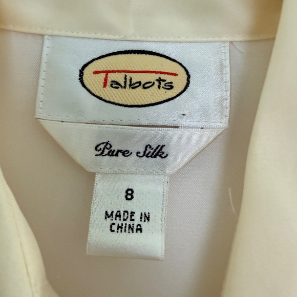 Talbots Cream Ruffled Blouse - Picture 5 of 5